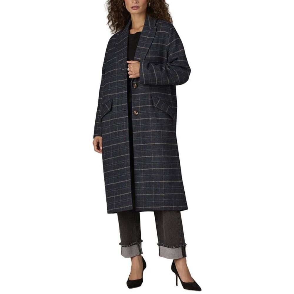 Wit & Wisdom Womens  Longline Wool-Blend Coat